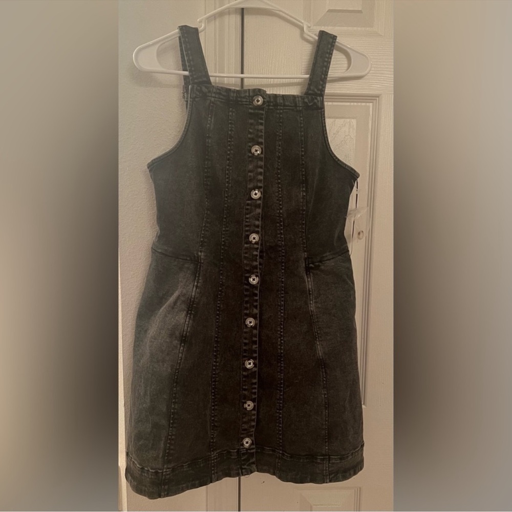 Free People Gimme More Denim Mini Fit & Flare Dress - Picture 4 of 10